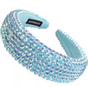 Bejeweled Hair Headband Aqua